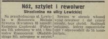 Nóż, sztylet, rewolwer... 1926