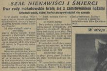 Szał nienawiści i śmierci, 1927