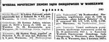 Postępowania spadkowe, 1927
