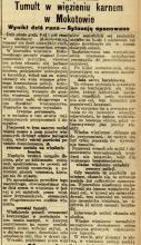 Tumult w więzieniu, 1927