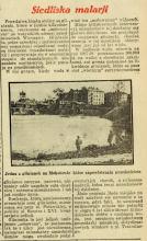 Siedliska malarji, 1927