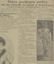 Wenus pachnąca ambrą, 1927