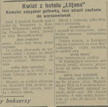 Szelmutka odnaleziona, 1927