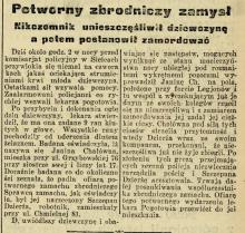 Potworny zamysł, 1927