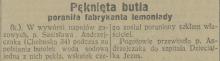 Peknięta butla, 1927