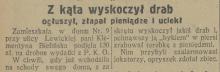 Drab z kąta, 1927