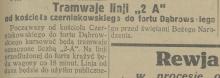 Tramwaje "2 A", 1927