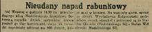 Nieudany napad, 1928