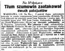 Tłum szumowin, 1928