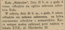 Zabawa całonocna, 1929
