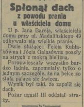 Z powodu prania, 1929