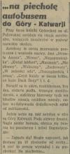 Strzała amora i inne nazwy autobusów. Na piechotę do Góry Kalwarji. 1929.
