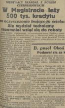 Skandal z rowem, Czerniaków, 1929