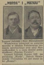 Henryk Niewiadomski schwytany, 1929