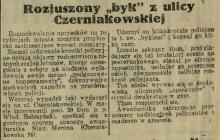 Atak na policjanta na ulicy Czerniakowskiej. 1929.