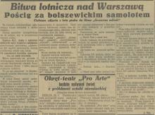 Bitwa lotnicza. Film. 1929