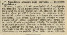 Urzędnik ranił opryszka, 1929