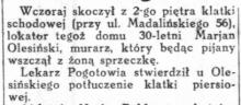Potłuczenie klatki, 1929