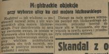 Magistrackie objekcje, 1929