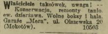 Garaże Mera, 1930