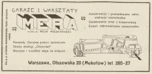 Garaże i warszaty, 1930