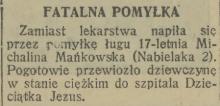 Fatalna pomyłka, 1930