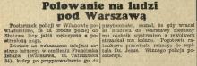 Polowanie na ludzi. 1930.