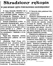 Tabor odzyskany, 1930