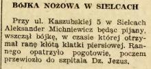 Bójka nożowa, 1930