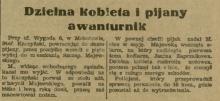 Kobieta i awanturnik, 1931