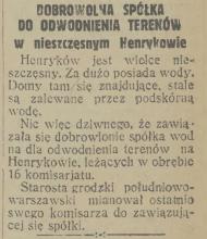 Nieszczęsny Henryków, 1931