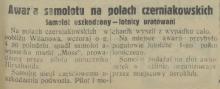 Awaria samolotu, 1931