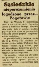 Sąsiedzkie nieporozumienia, 1931