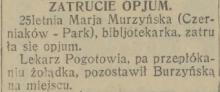 Zatrucie opjum, 1931