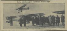 Loty Orlińskiego, 1931