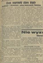 Czas naprawić błędy, 1931