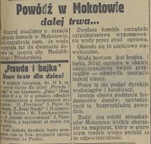 Powódź trwa, 1931