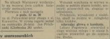 Katastrofa motocyklowa, 1931