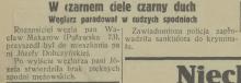 W czarnem ciele czarny duch, 1931