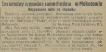 Śmiertelny wypadek. Puławska r. Dolnej. 1931