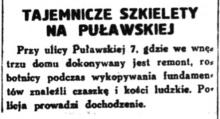 Tajemnicze szkielety, 1931