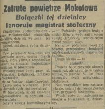 Zatrute powietrze, 1931