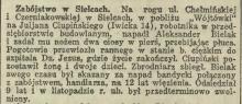 Zabójstwo w Sielcach, 1931