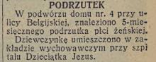 Podrzutek, 1931