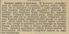 Krwawe zajście, 1931