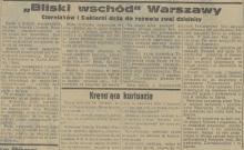 Bliski wschód Warszawy, 1931