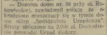 Okradziono sklep, 1932