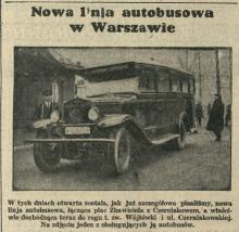 Nowa linja autobusowa, 1932