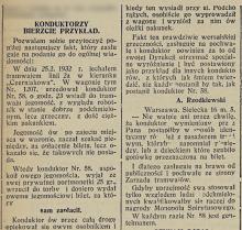 Konduktorzy bierzcie przykład, 1932