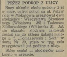 Podkop z ulicy, 1932